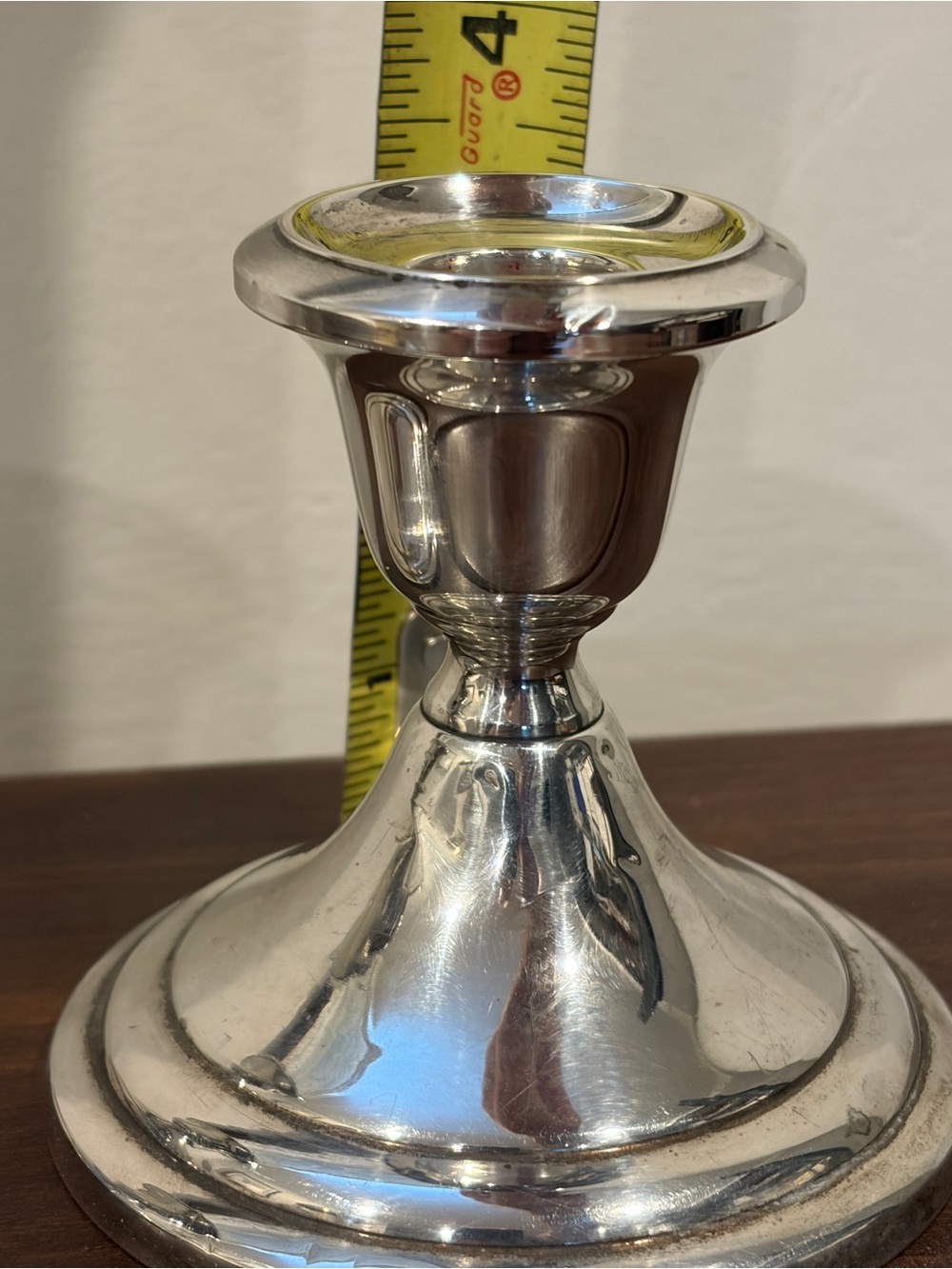 Set of 2 Vintage Sterling Silver Weighted Candlestick Holders - Picture 7 of 11